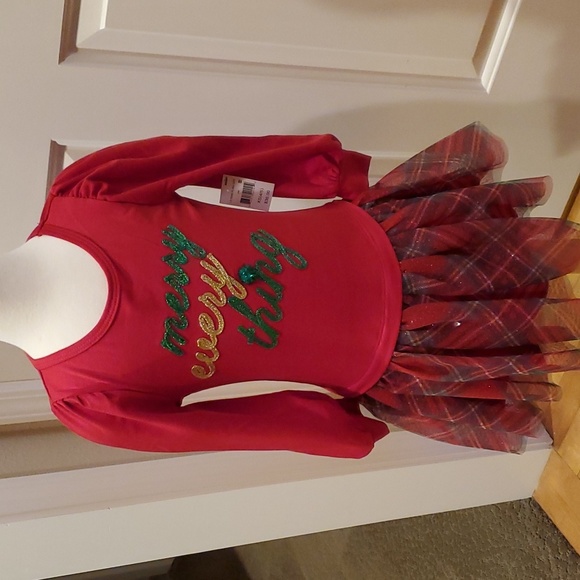 Girls Lilt Drop Waist MERRY EVERY Thing Christmas Dress Size XS S M L XL plai NW - Picture 1 of 4